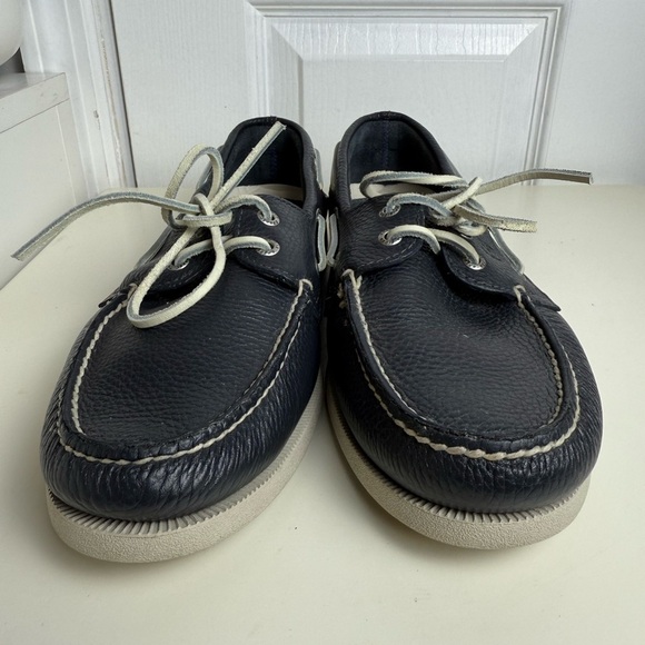 Sperry Top-Sider Men's Navy Leather Boat Shoes Size 9.5W Classic Deck Shoes - Picture 7 of 13